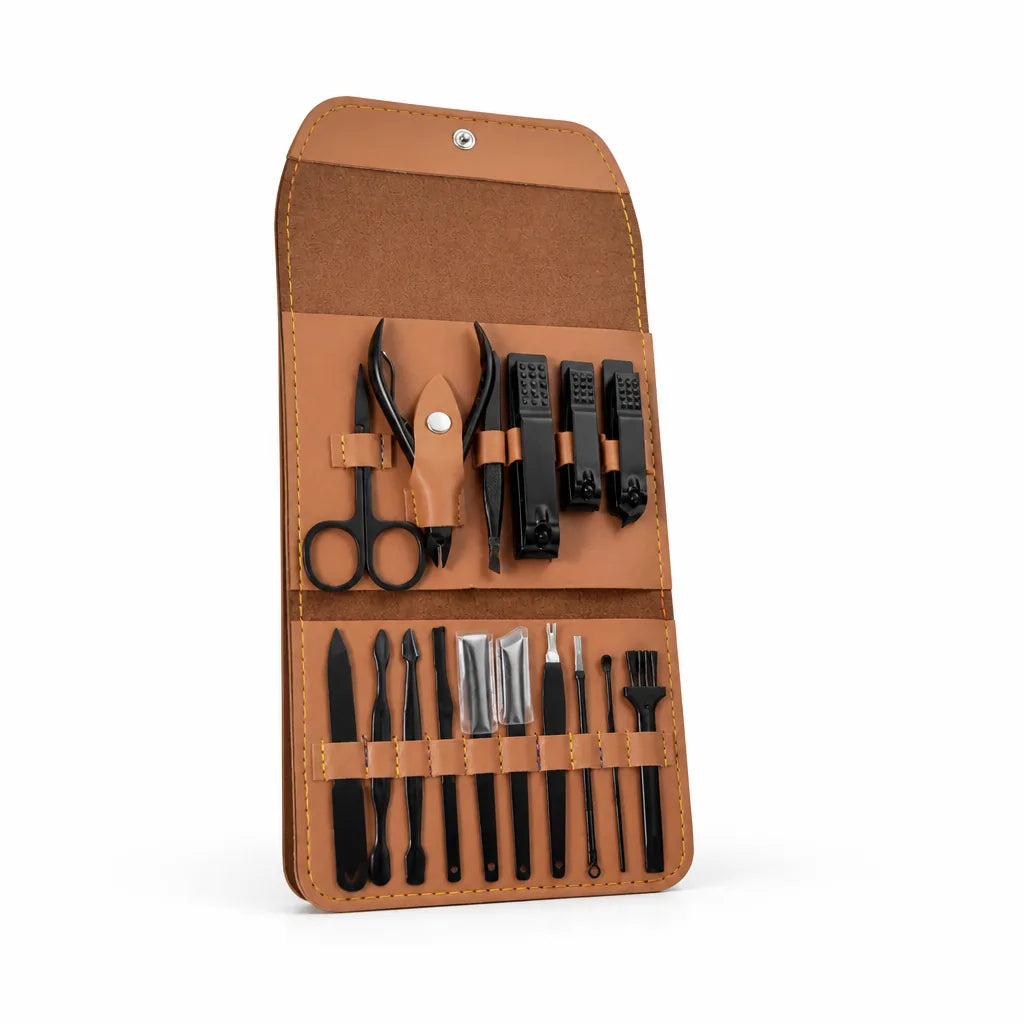 Manicure & Pedicure Kit 16-Piece Stainless Steel Tools