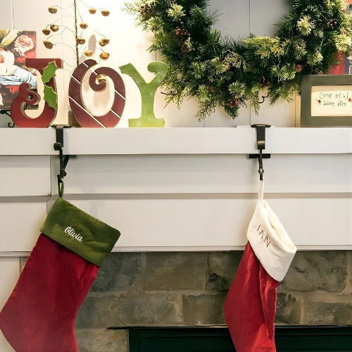 Mantel Stocking Hanger Cast Iron Adjustable Clamp