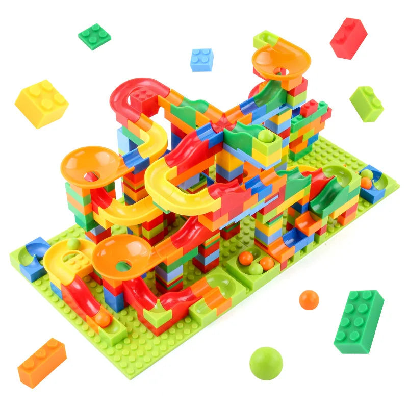 Marble Run Building Set 168-Piece Construction Kit Tracks Ramps & Tunnels