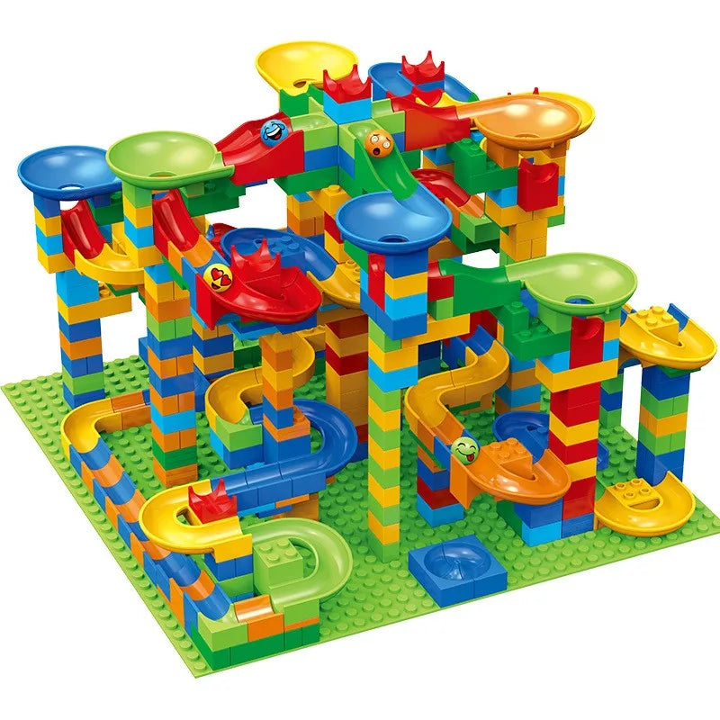 Marble Run Building Set 168-Piece Construction Kit Tracks Ramps & Tunnels