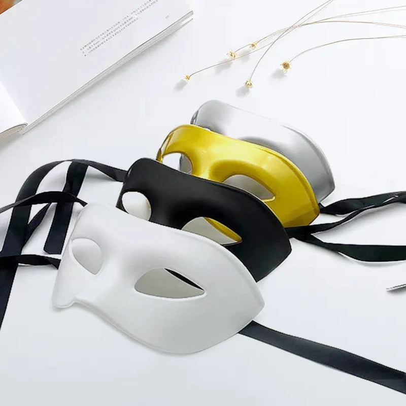 Masquerade Mask Adjustable Strap Smooth Finish Wipe-Clean Care