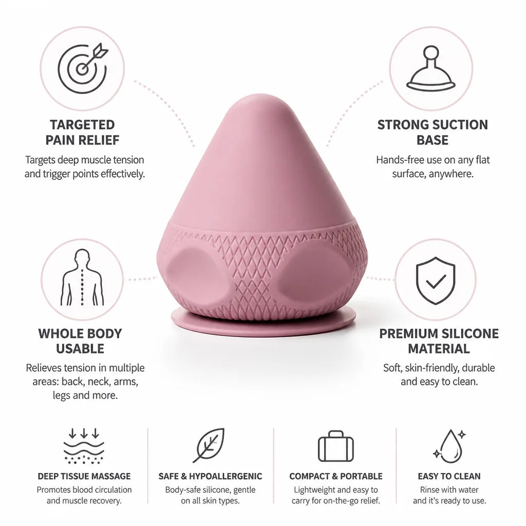 Massage Ball Deep-Tissue Silicone Suction Base