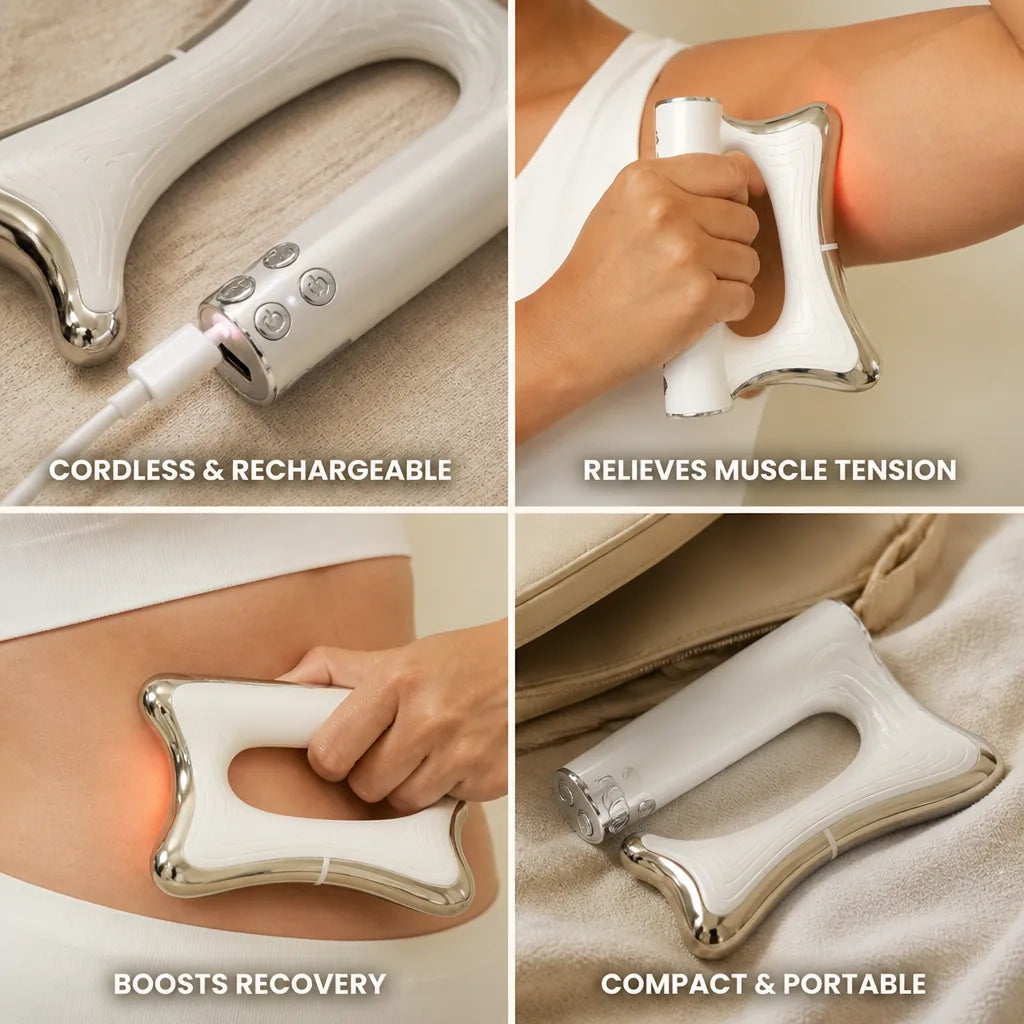 Massage Gun Cordless Deep Tissue Interchangeable Heads