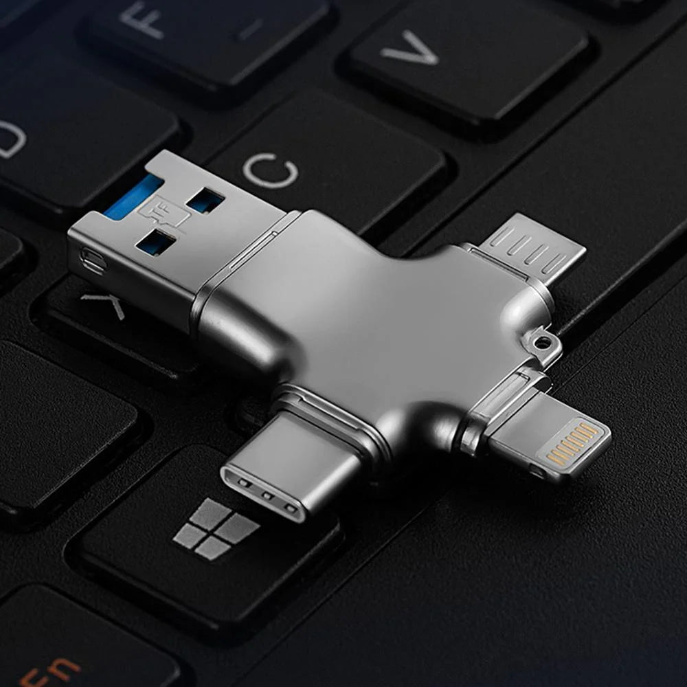Memory Card Reader 4-In-1 Multi-Device Compatible