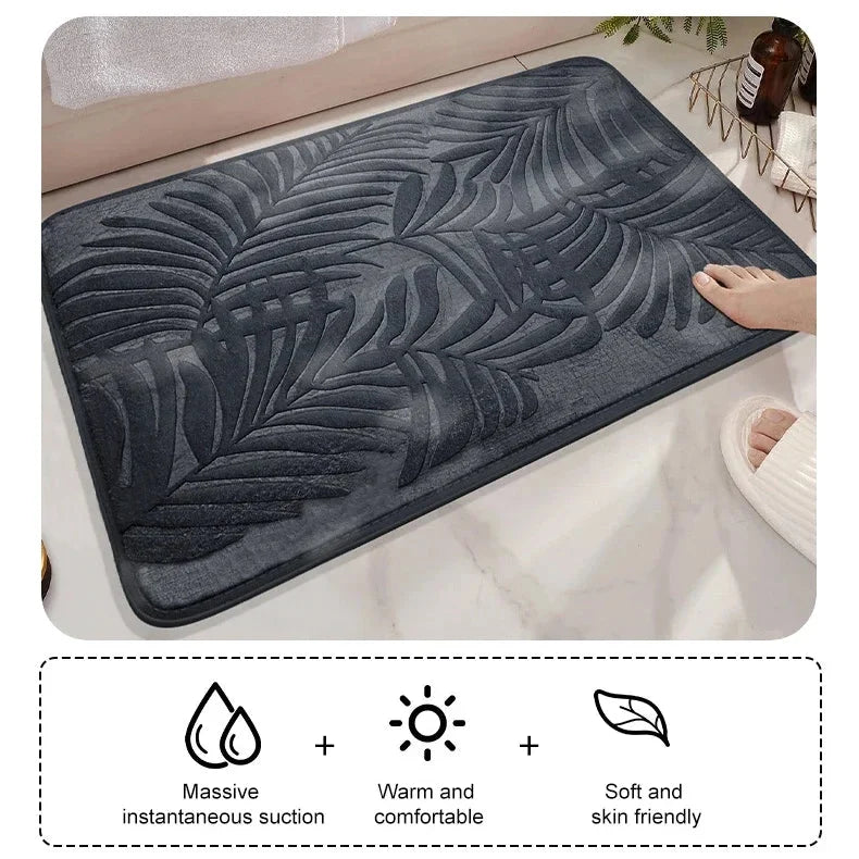 Memory Foam Bath Mat, Absorbent with Non-Slip Backing