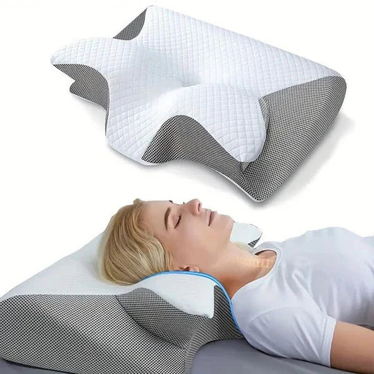 Memory Foam Pillow Ergonomic Butterfly Breathable Cover
