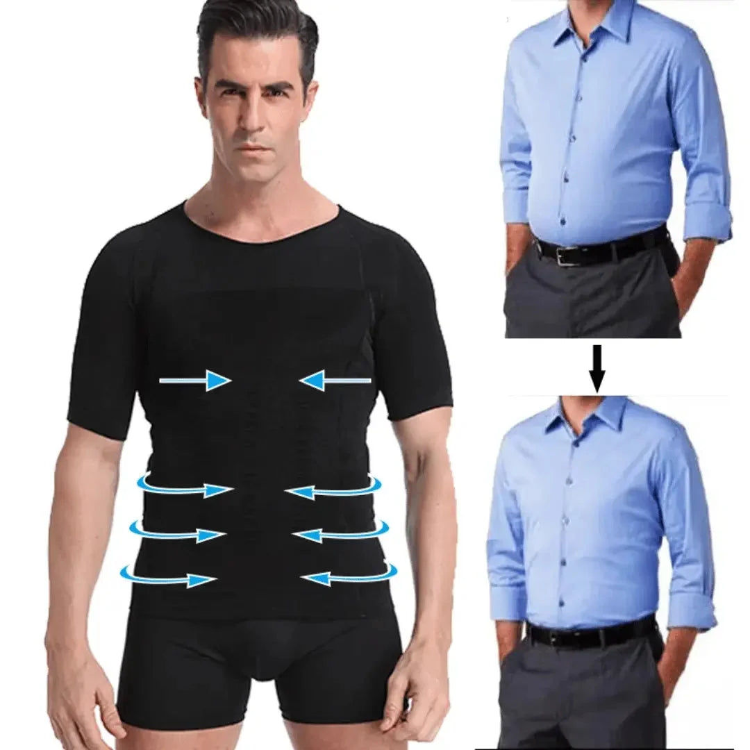 Men’s Compression Shirt Double-Layer Seamless Posture Support