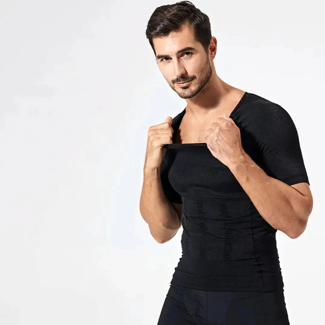 Men’s Compression Shirt Double-Layer Seamless Posture Support