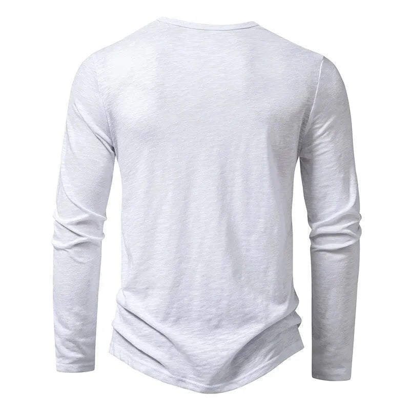 Men’s Henley Shirt 100% Cotton Slim Fit Lightweight