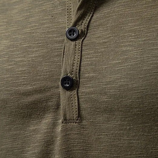 Men’s Henley Shirt 100% Cotton Slim Fit Lightweight