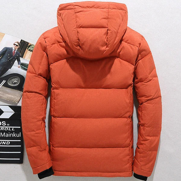 Men's Insulated Jacket Tailored Fit Full-Zip Removable Hood