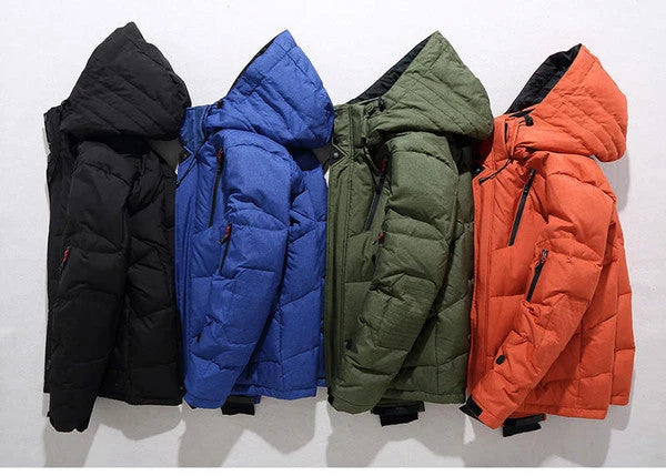 Men's Insulated Jacket Tailored Fit Full-Zip Removable Hood