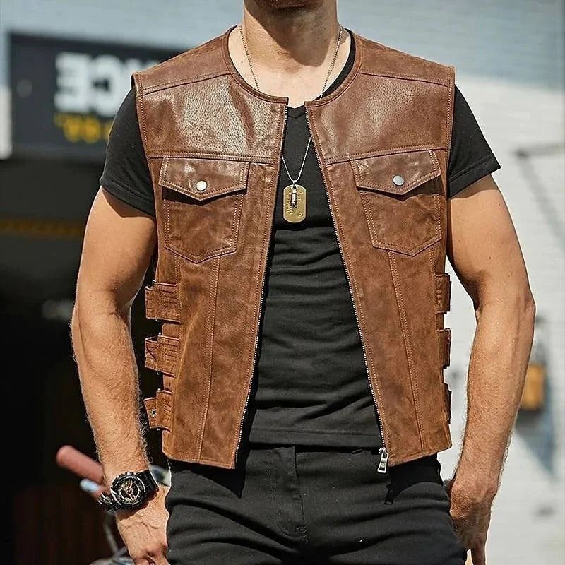 Men's Layering Vest Adjustable Side Straps Two Front Pockets