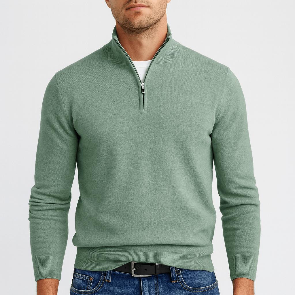 Men’s Sweater Merino Wool V-Neck Breathable Knit