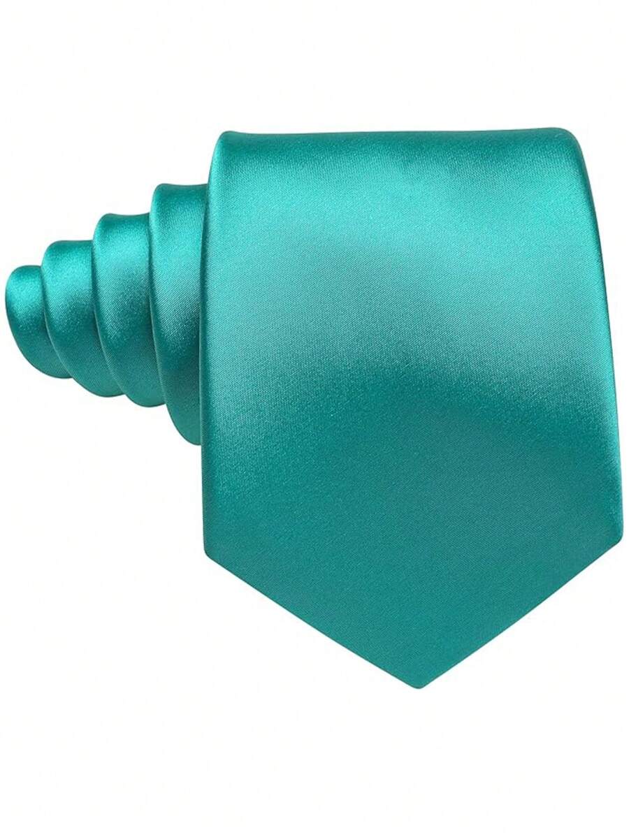 Men’s Tie Solid Color Polyester Easy-Care 57-Inch