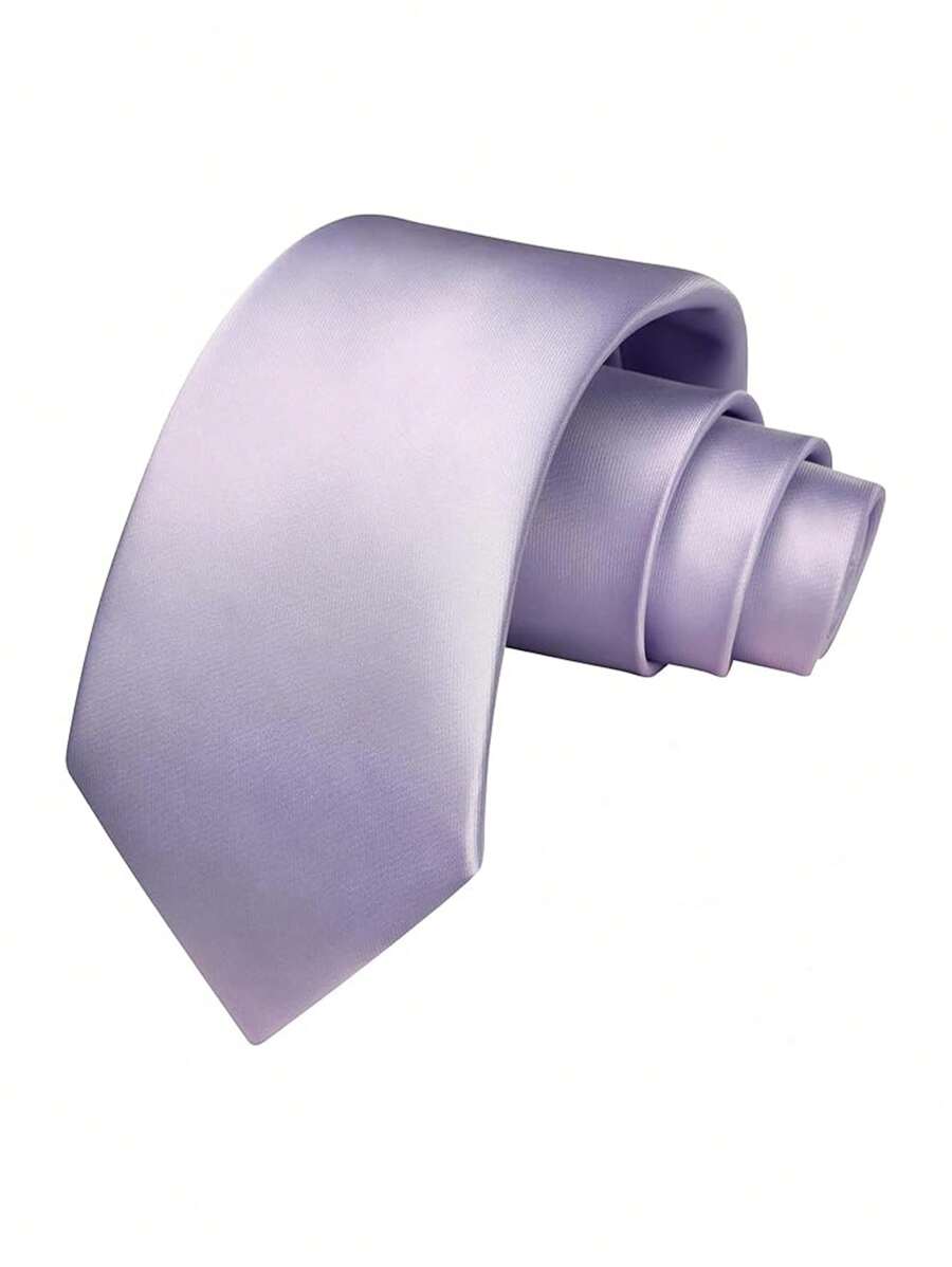 Men’s Tie Solid Color Polyester Easy-Care 57-Inch