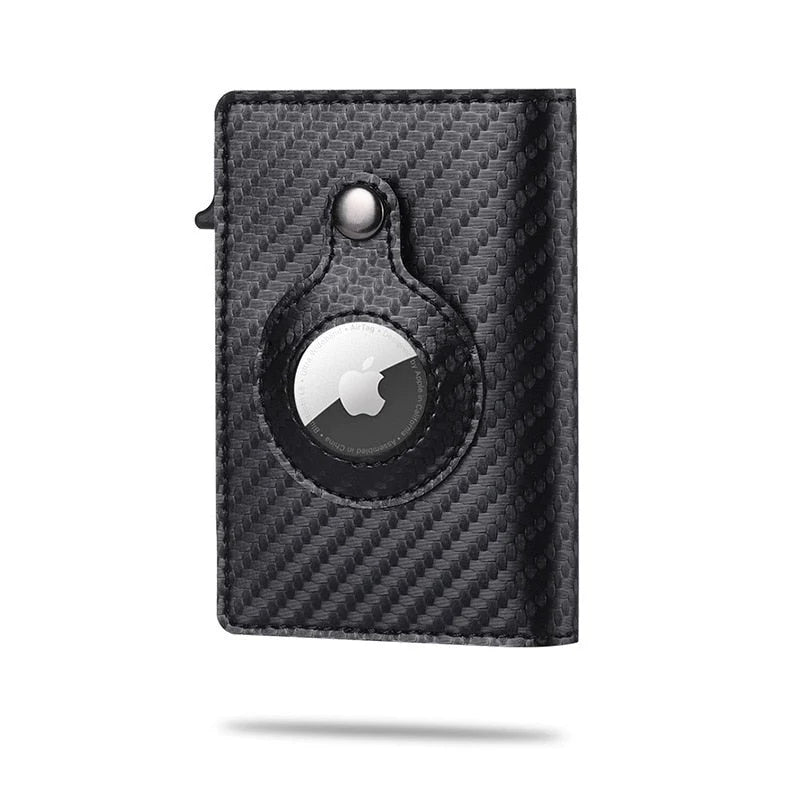 Men’s Wallet Carbon Fiber Slim Design Built-In Tracker Slot
