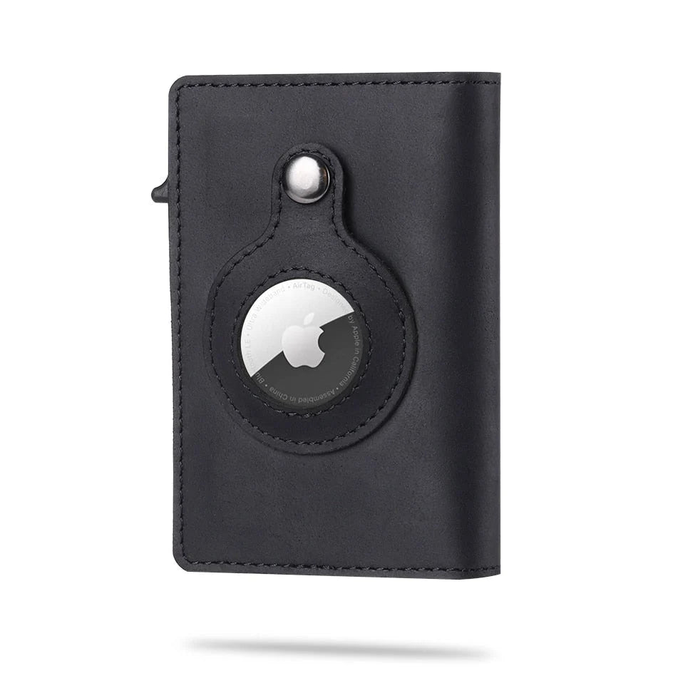 Men’s Wallet Carbon Fiber Slim Design Built-In Tracker Slot