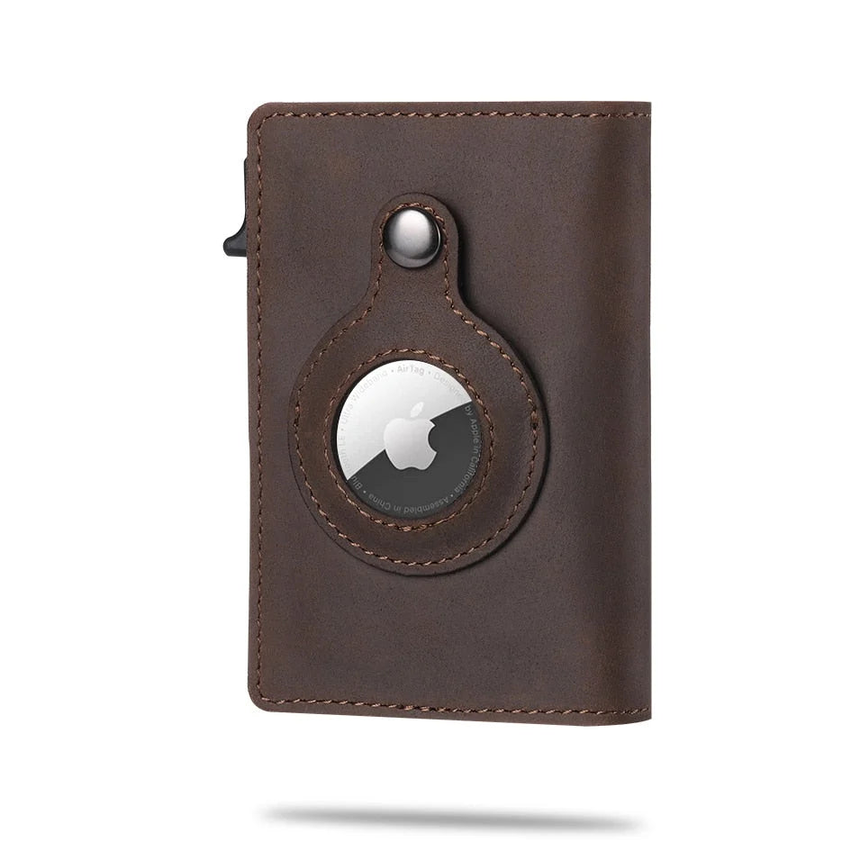 Men’s Wallet Carbon Fiber Slim Design Built-In Tracker Slot