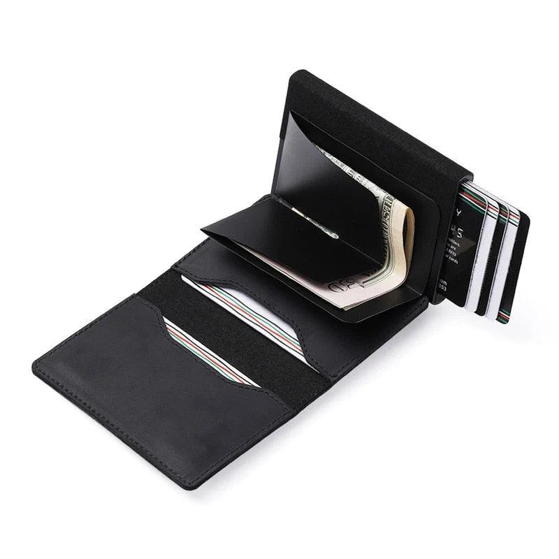 Men’s Wallet Carbon Fiber Slim Design Built-In Tracker Slot