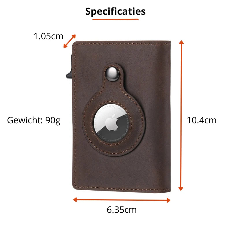 Men’s Wallet Carbon Fiber Slim Design Built-In Tracker Slot