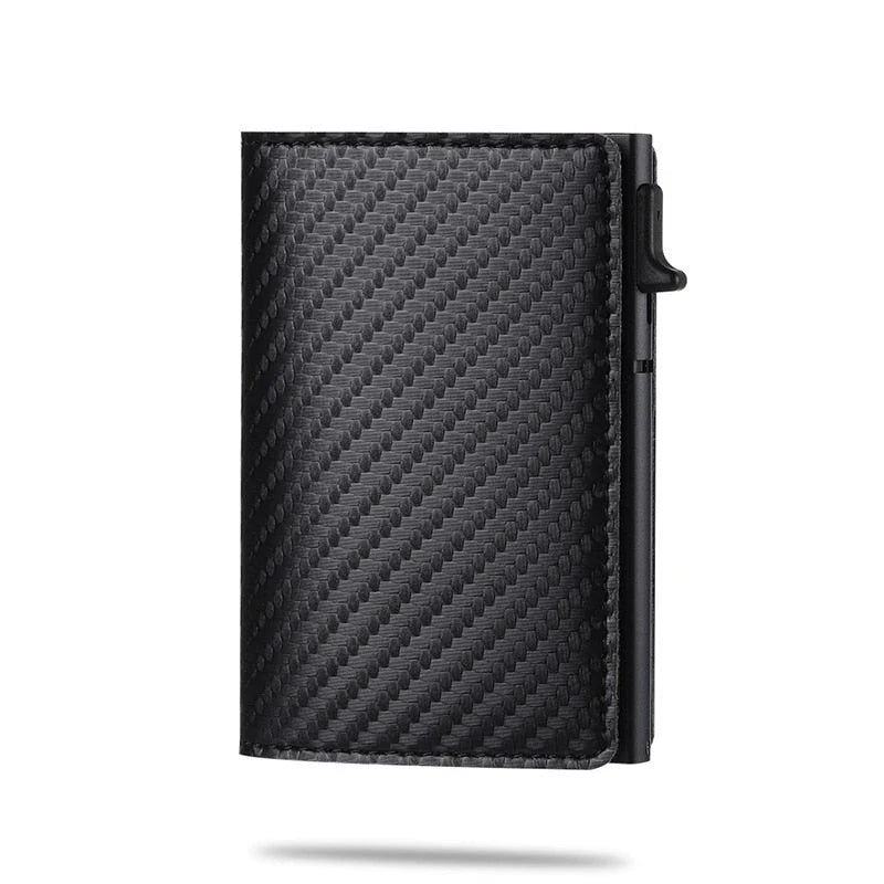 Men’s Wallet Carbon Fiber Slim Design Built-In Tracker Slot