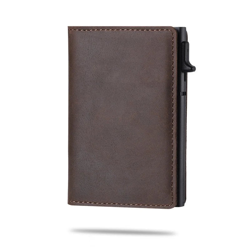 Men’s Wallet Carbon Fiber Slim Design Built-In Tracker Slot