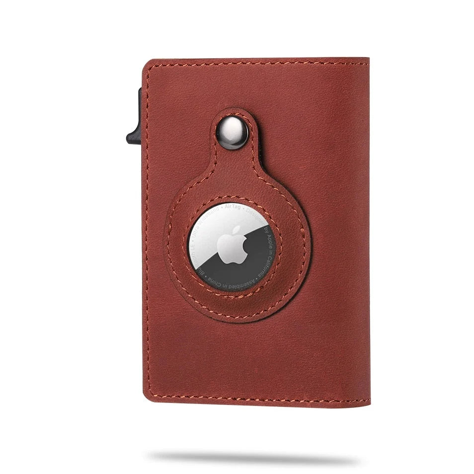 Men’s Wallet Carbon Fiber Slim Design Built-In Tracker Slot