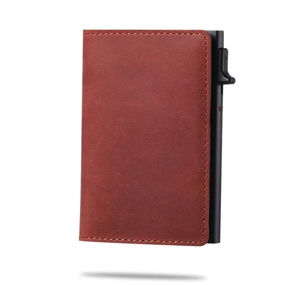 Men’s Wallet Carbon Fiber Slim Design Built-In Tracker Slot