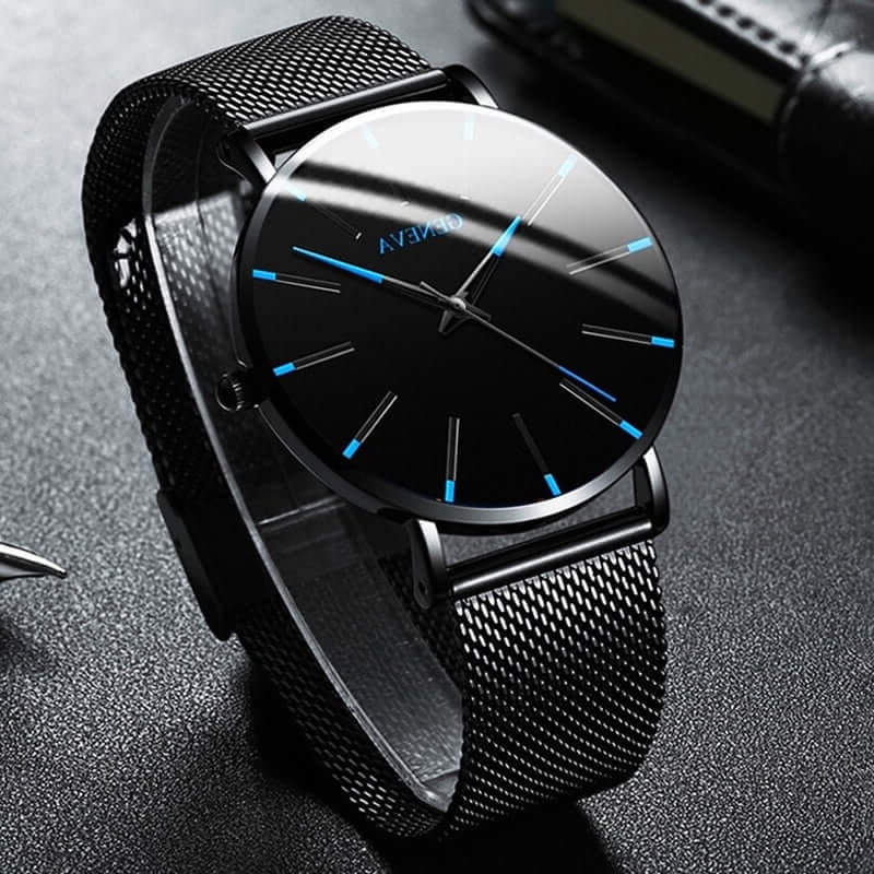 Men's Watch Slim Stainless Steel Case 30m Water Resistant