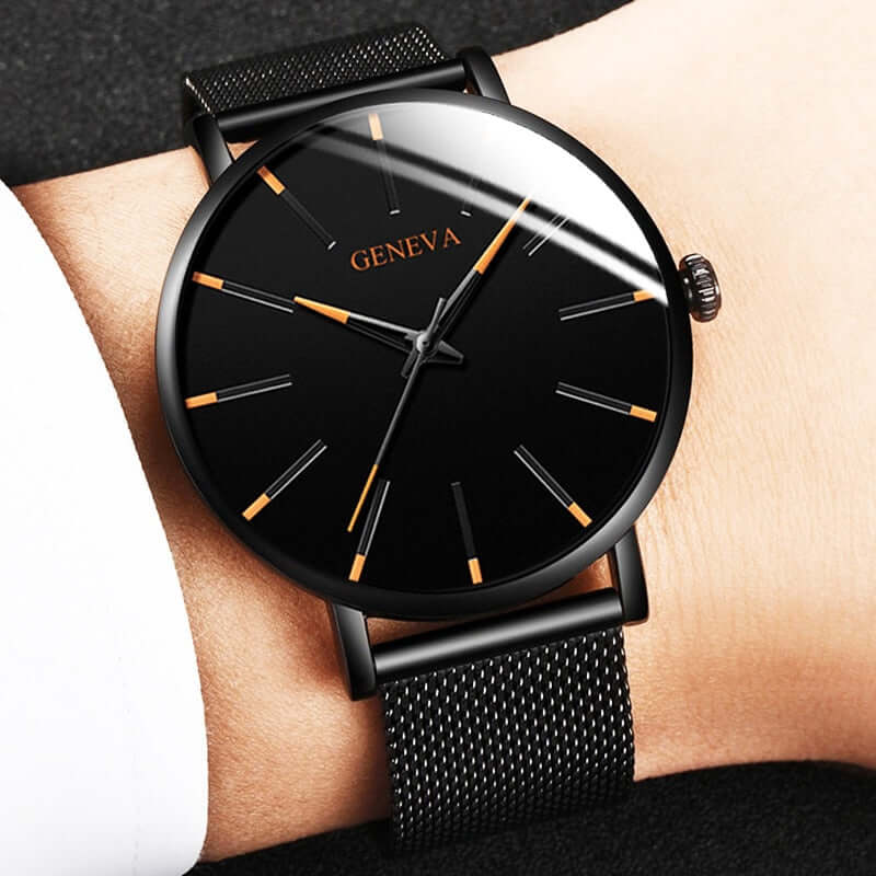 Men's Watch Slim Stainless Steel Case 30m Water Resistant