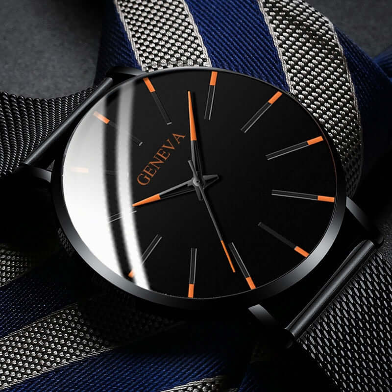 Men's Watch Slim Stainless Steel Case 30m Water Resistant