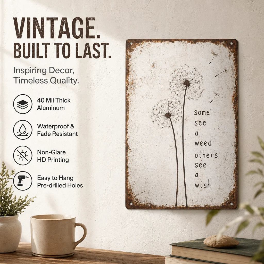 Metal Sign Vintage Aluminum Waterproof UV-Resistant