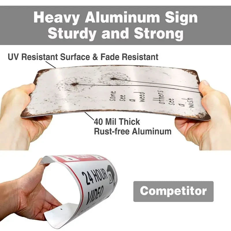 Metal Sign Vintage Aluminum Waterproof UV-Resistant