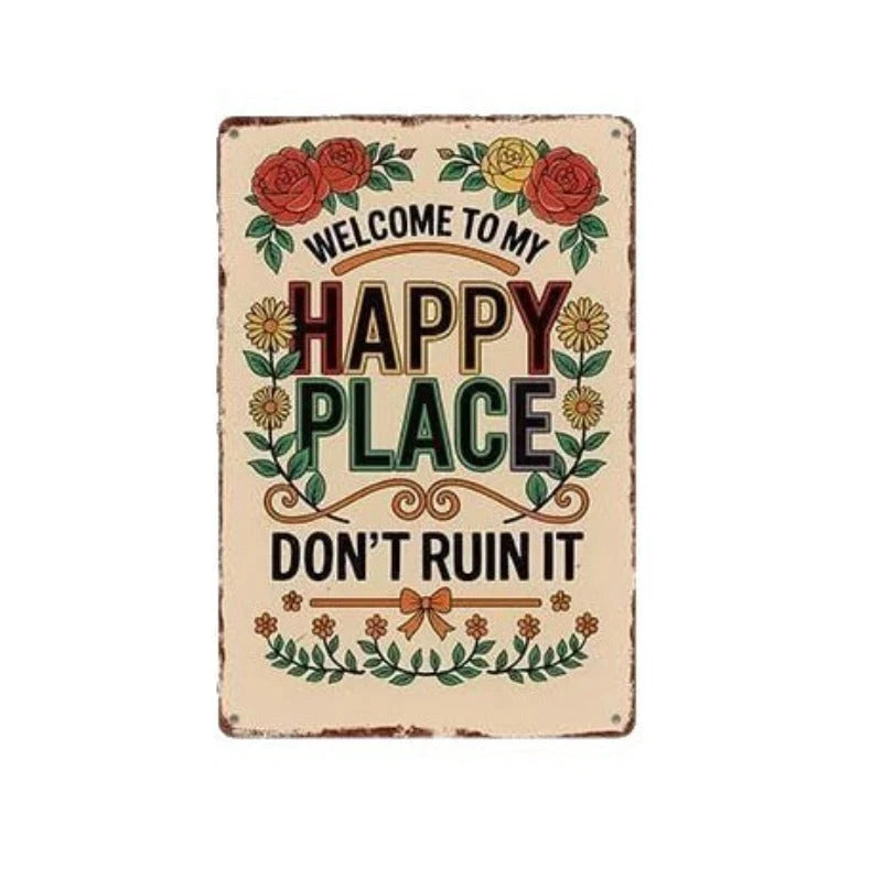 Metal Sign Vintage Aluminum Waterproof UV-Resistant