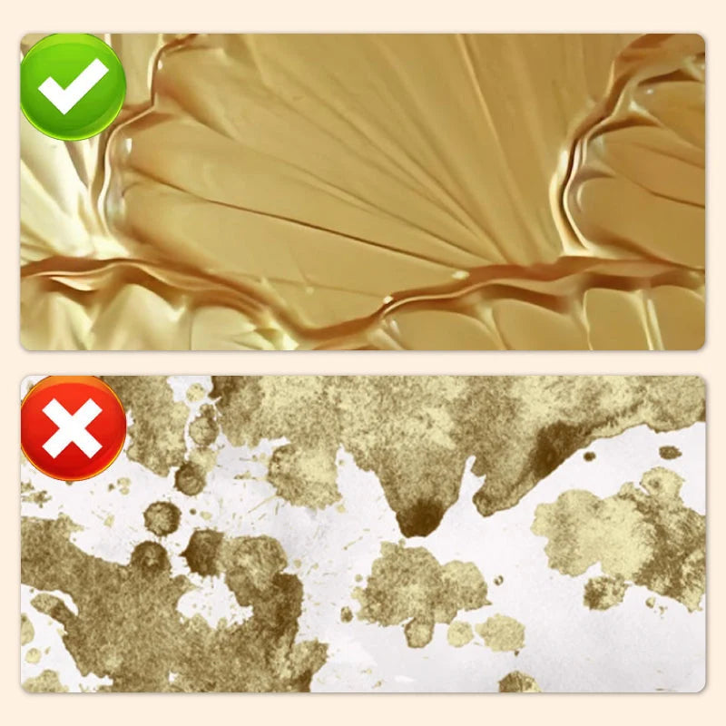 Metallic Paint Water-Based Gold or Silver With Brush
