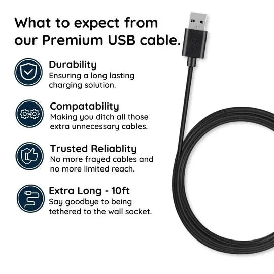 Micro USB Cable 10 Ft Charge & Sync
