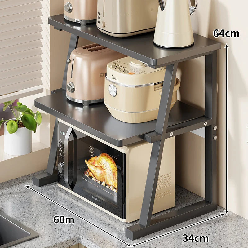 Microwave Stand Two-Tier Heat-Resistant Top
