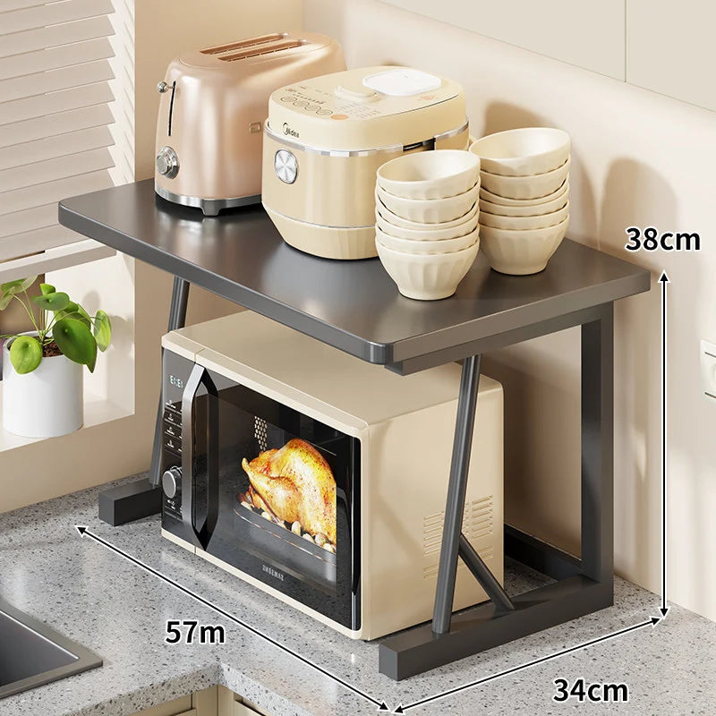 Microwave Stand Two-Tier Heat-Resistant Top