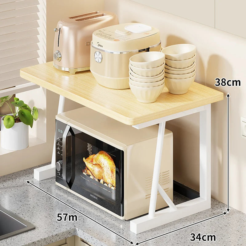 Microwave Stand Two-Tier Heat-Resistant Top