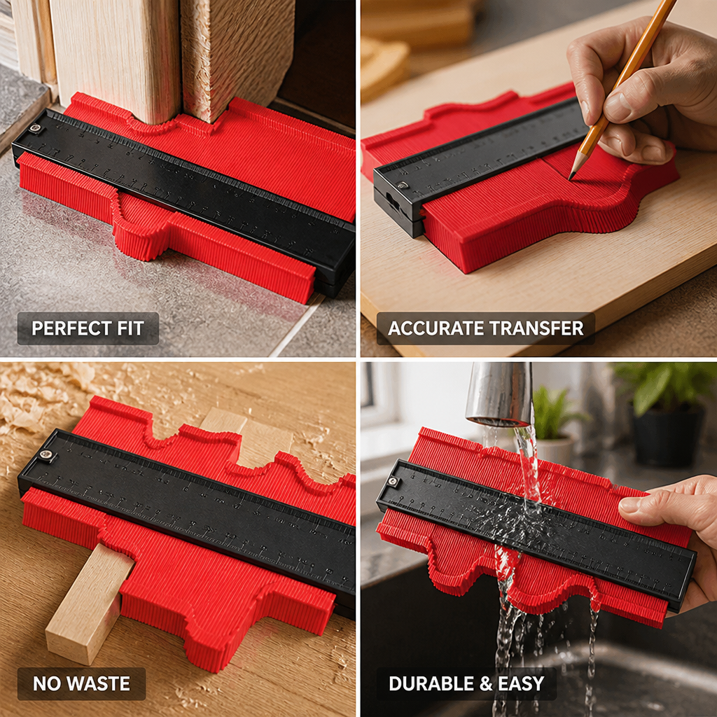 Millimeter-Precision ABS Plastic Contour Gauge (25cm Range)