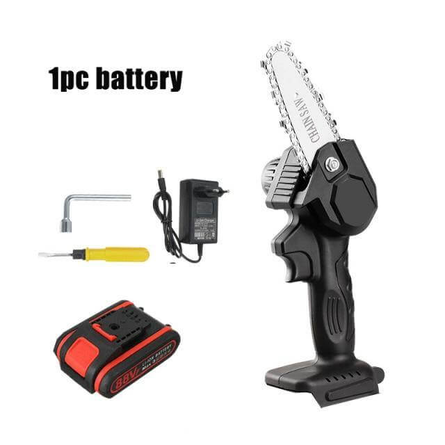 Mini Chainsaw Cordless Rechargeable 4-Inch Guide Bar