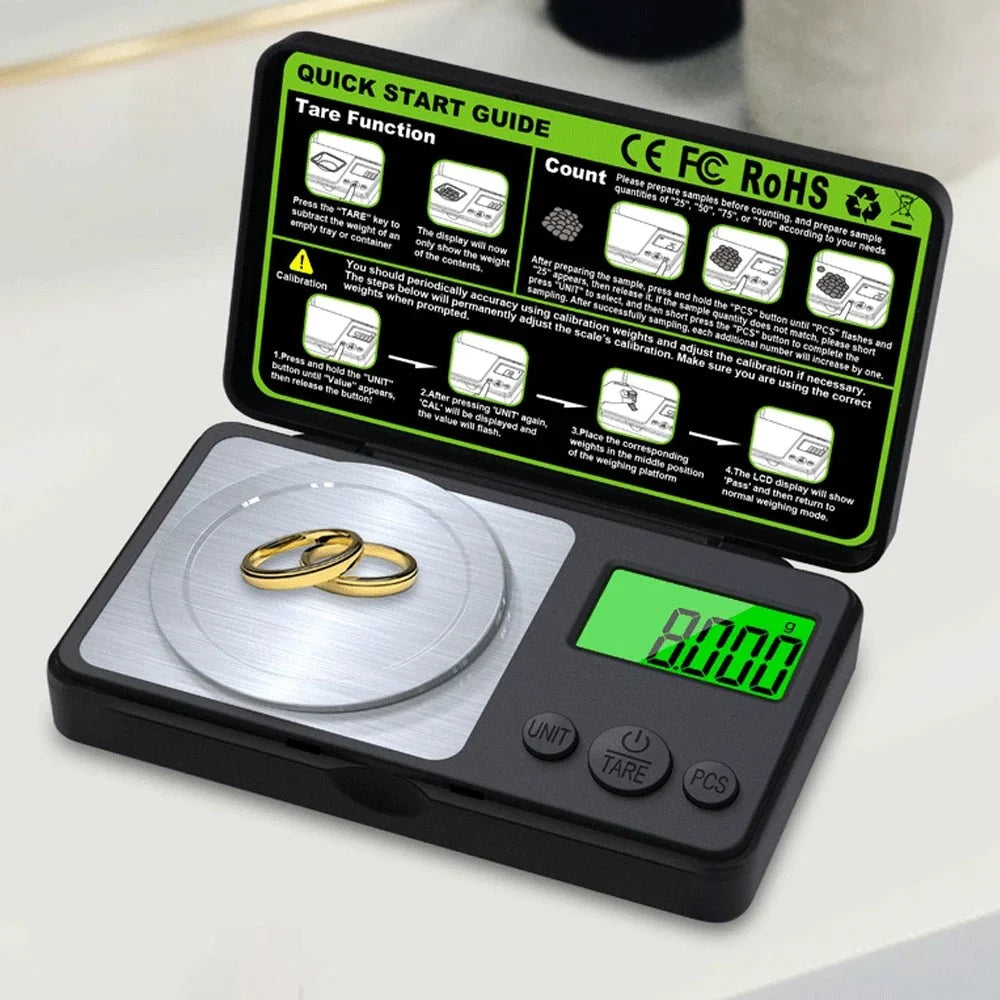 Mini Digital Scale High-Precision Stainless Steel Surface
