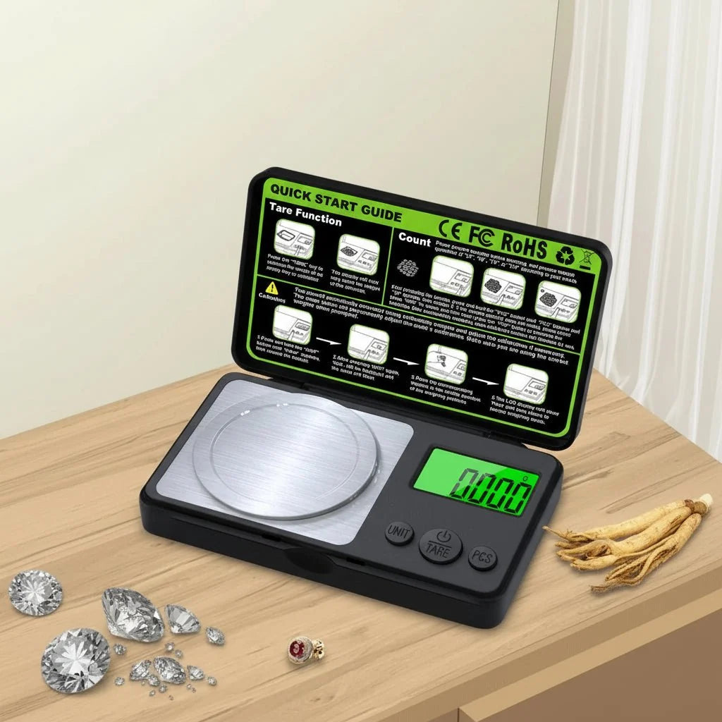 Mini Digital Scale High-Precision Stainless Steel Surface