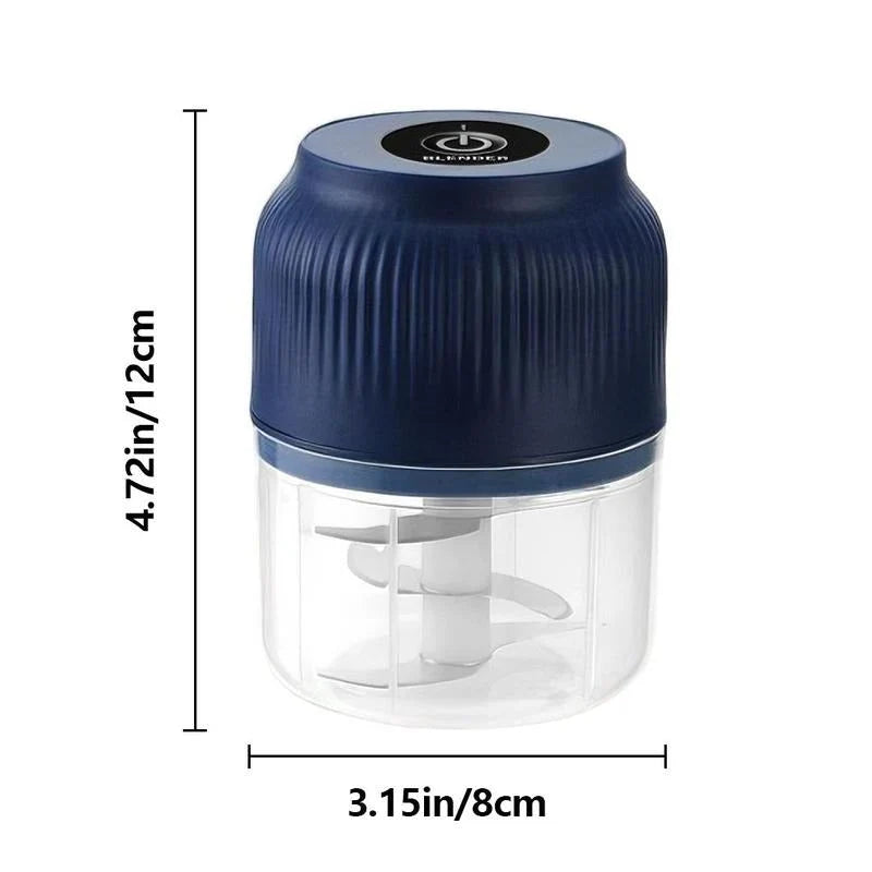 Mini Food Chopper USB Rechargeable Stainless Steel Blades