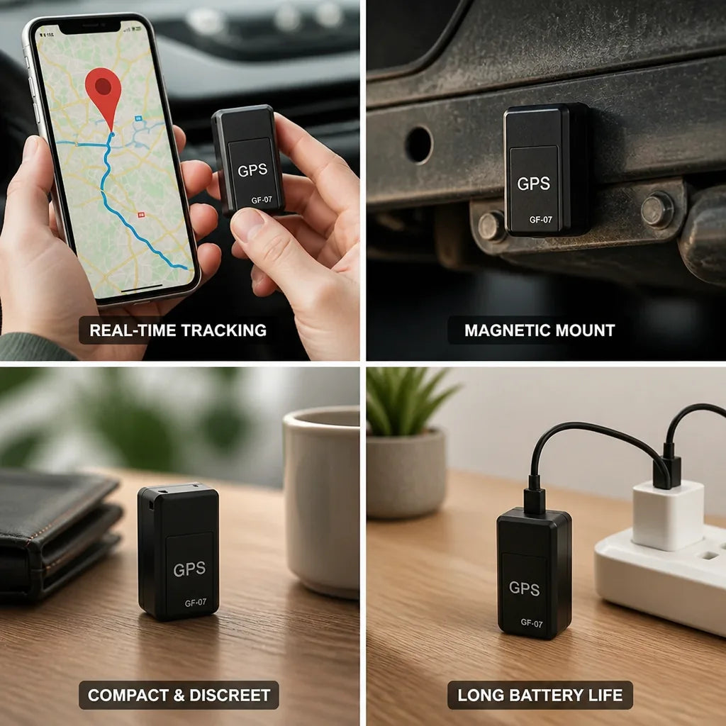 Mini GPS Tracker Real-Time App Tracking 90-Hour Standby