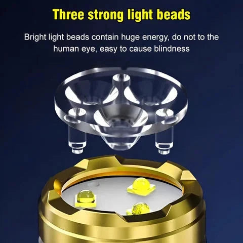 Mini Pocket Flashlight Rechargeable LED Long Range