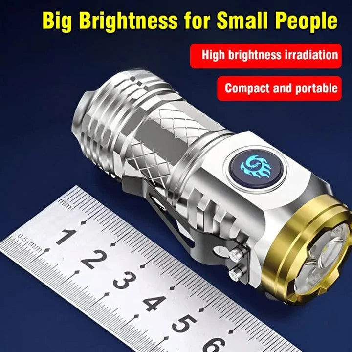 Mini Pocket Flashlight Rechargeable LED Long Range