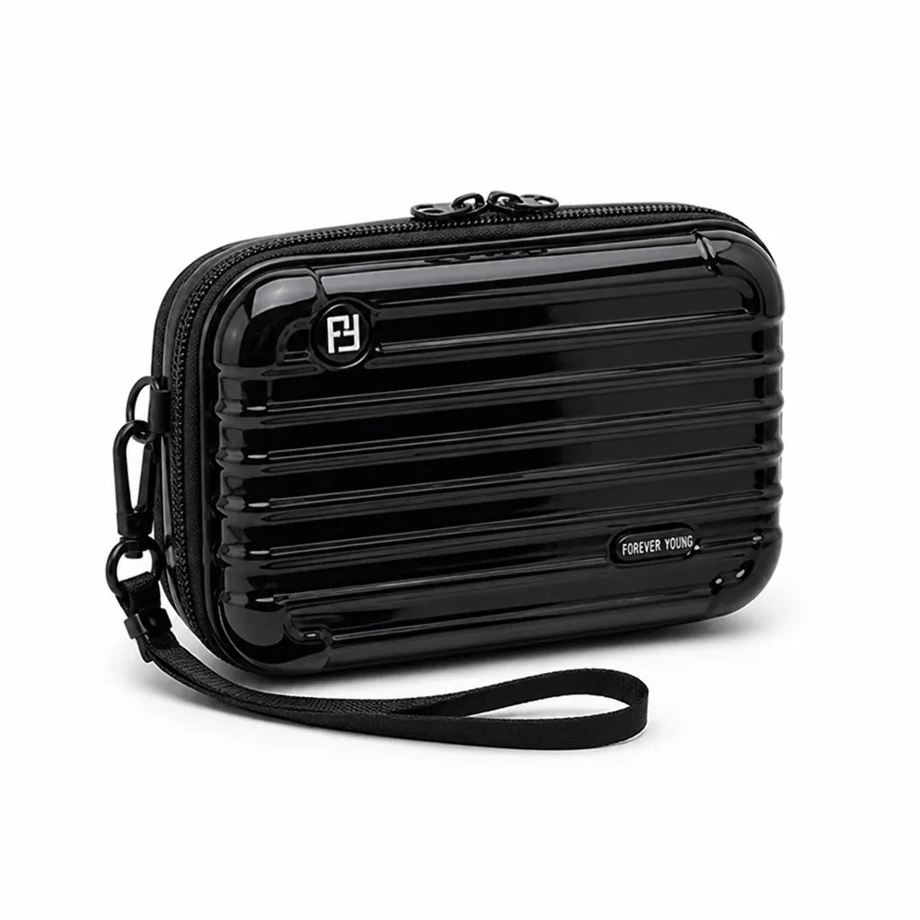 Mini Suitcase Shoulder Bag Compact Travel Makeup Organizer