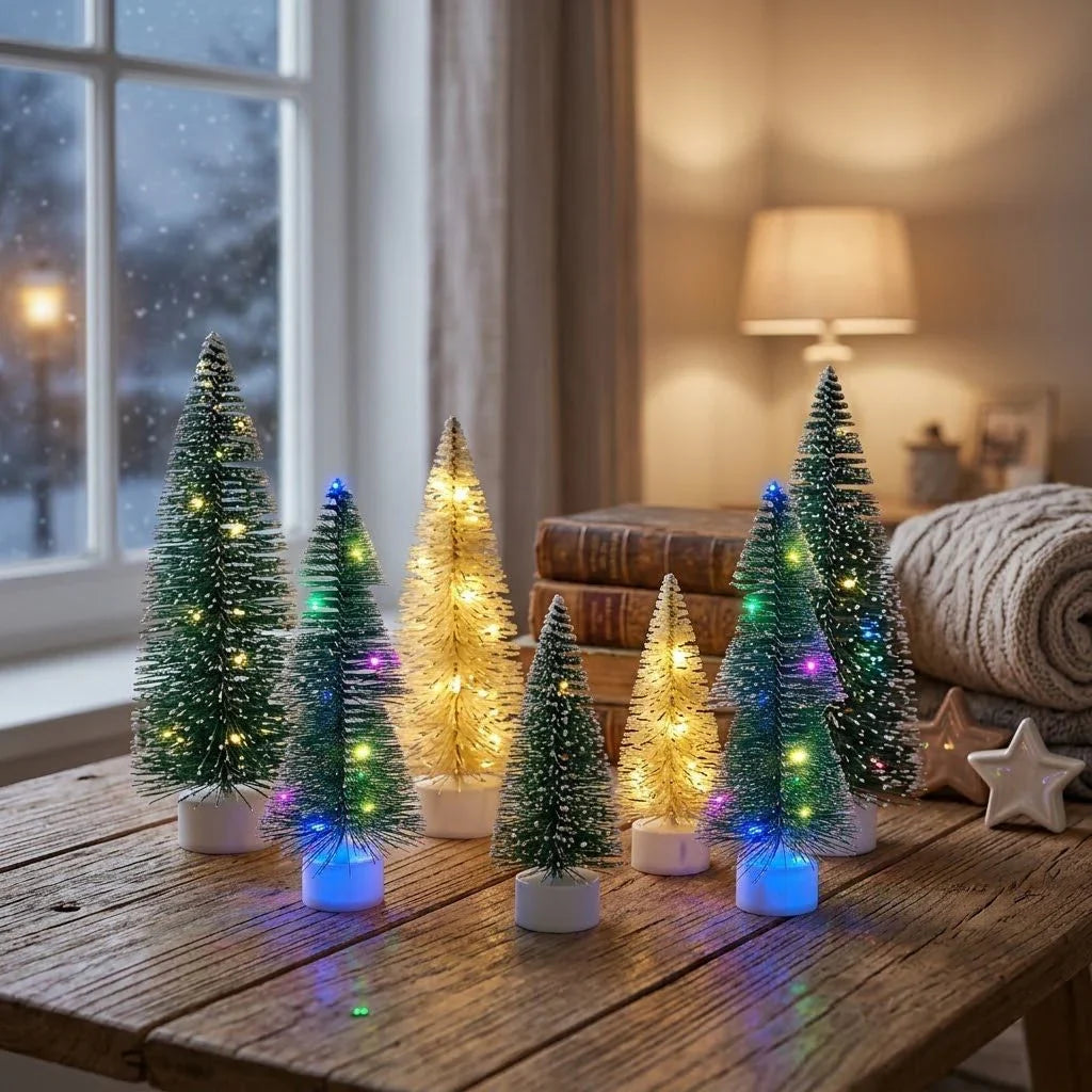 Mini Tabletop Christmas Tree Warm White LED & Compact